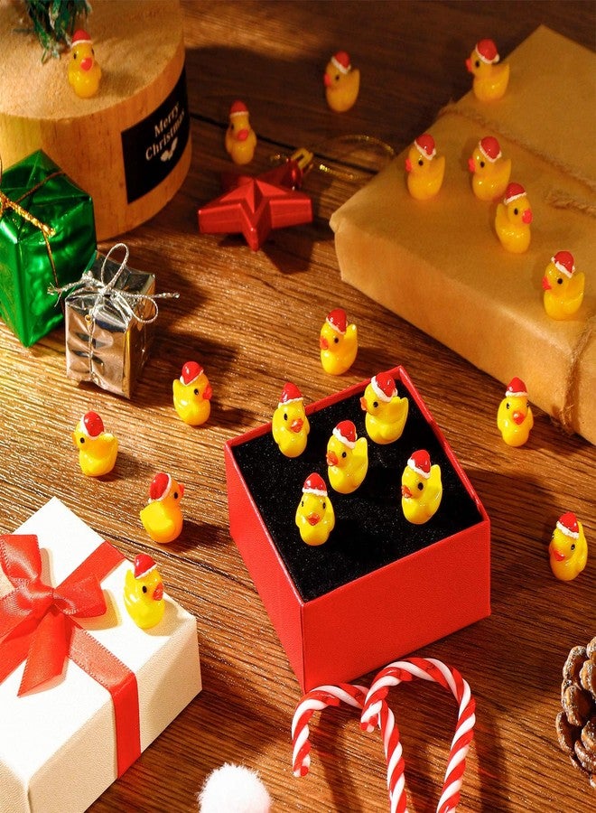 VICROIC 50 PCS Mini Resin Ducks, Tiny Miniature Christmas Duck Figures Ornament Gift for Crafts, Garden, Dollhouse, Home Decorations, Christmas Party Favors - Image 5